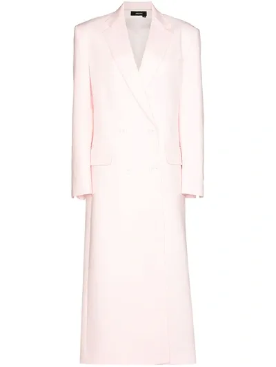 Anouki Oversized Double-breasted Coat In Pink