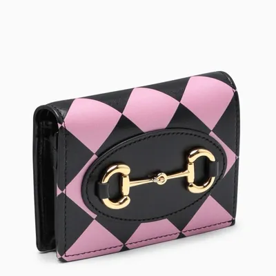 Gucci Black/multicolour Horsebit Credit Card Holder