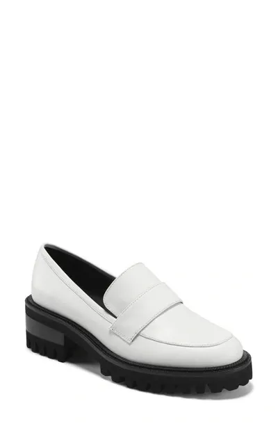 Aerosoles Ronnie Loafer In White Leather