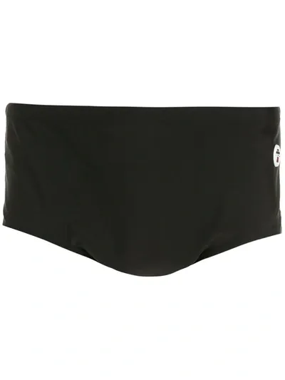 Amir Slama Logo-patch Swimming Shorts In Black