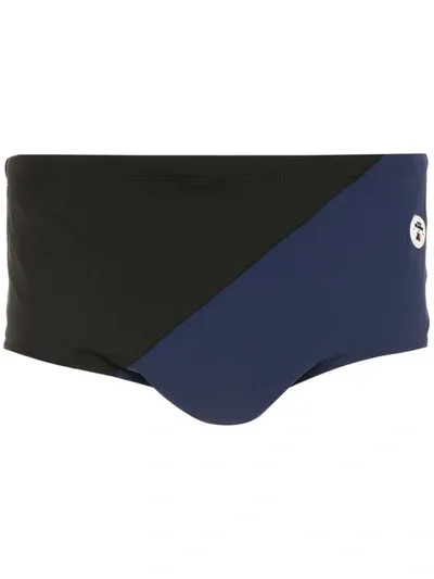 Amir Slama Colourblock Swimming Trunks In Blue