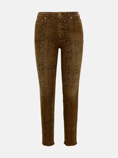 Golden Goose Animalier Cotton Blend Skinny Deena Jeans In Multicolor