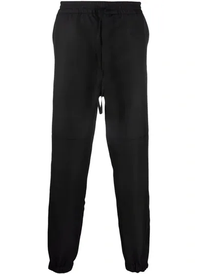 Alexander Mcqueen Straight-leg Wool-blend Track Pants In Schwarz