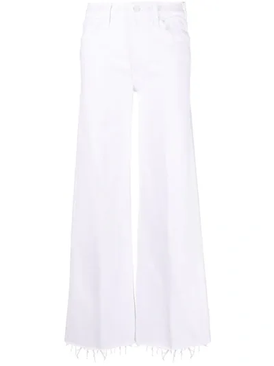 Mother High-waisted Flared Jeans In White