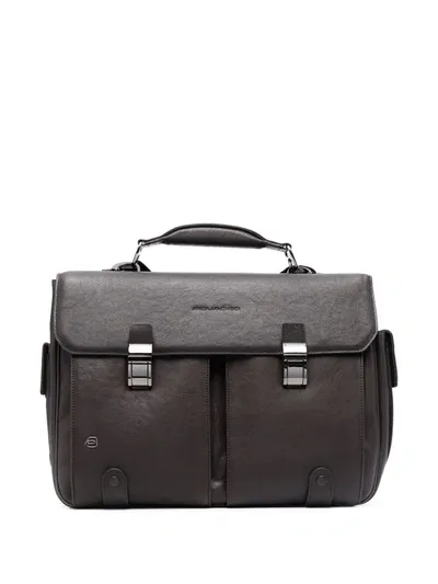 Piquadro Modus Foldover Briefcase In Black