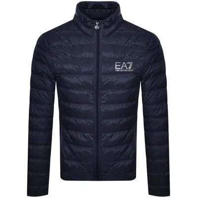 Ea7 Emporio Armani Quilted Jacket Blue