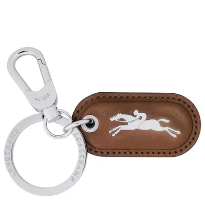 Longchamp Roseau Luxe Key Ring In Cognac