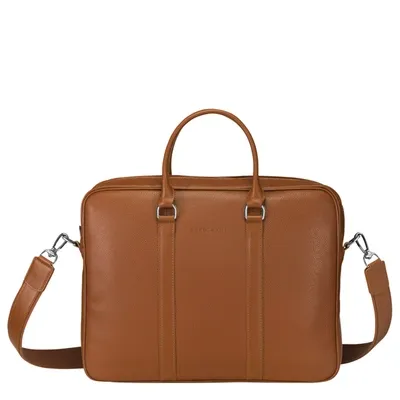 Longchamp Briefcase S Le Foulonné In Caramel