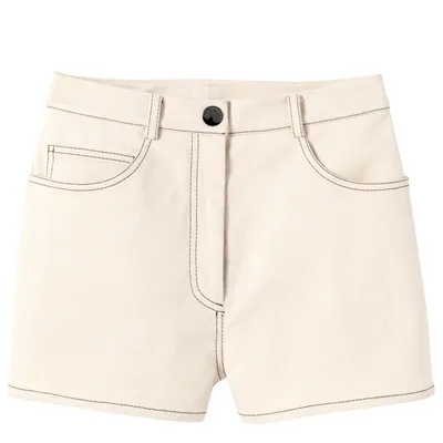 Longchamp Shorts Fall-winter 2022 Collection In Ecru