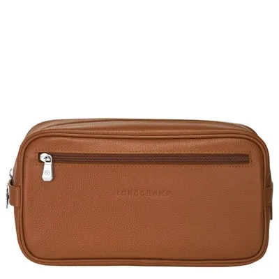 Longchamp Trousse De Toilette Le Foulonné In Caramel