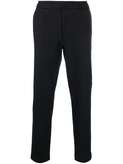 Theory Tapered-leg Track Pants In Black