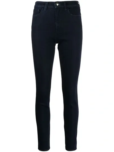 Emporio Armani High-waisted Skinny Jeans In Blue