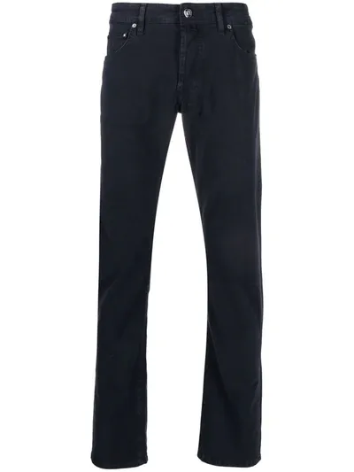 Jacob Cohen Slim-cut Cotton-blend Trousers In Blue