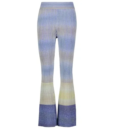 Jonathan Simkhai Havyn Space-dyed Stretch-cotton Trousers In Blue