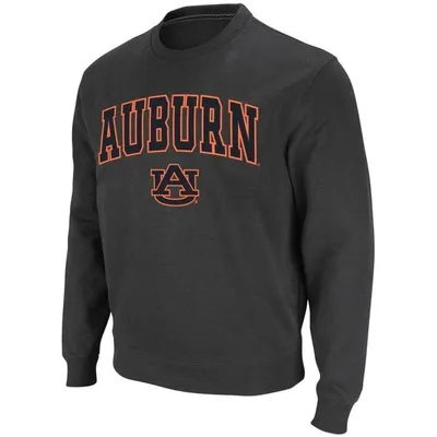 Colosseum Men's Charcoal Auburn Tigers Arch Logo Crew Neck Sweatshirt