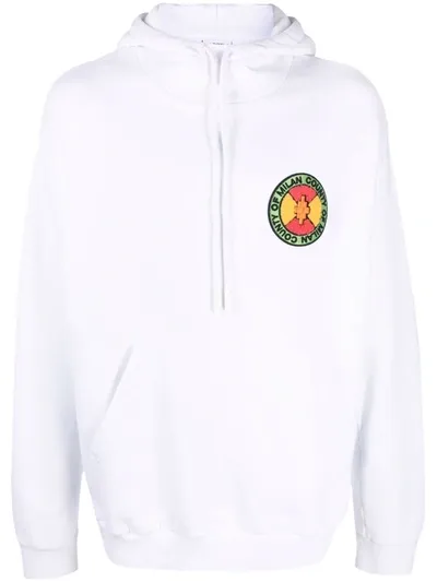 Marcelo Burlon County Of Milan County Park-patch Hoodie In White