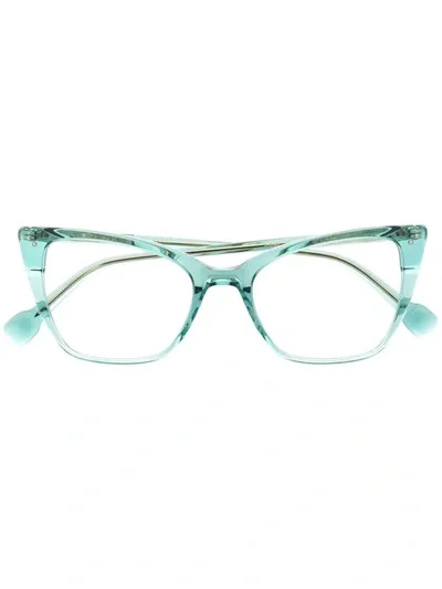 Gigi Studios Cat-eye Frame Glasses In Green