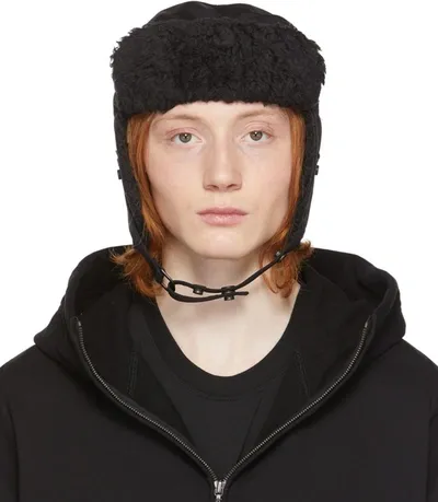 Julius Black Sherpa Cap