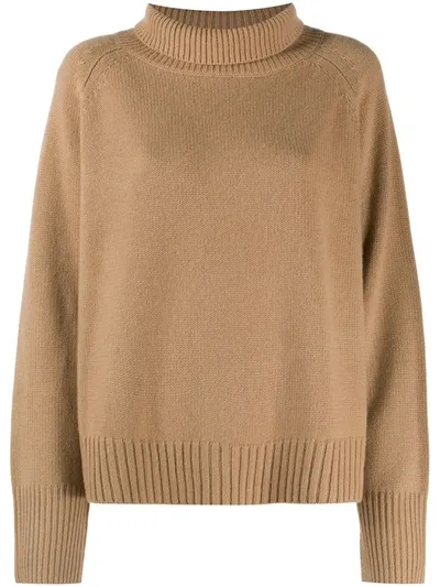 Nili Lotan Roll Neck Cashmere Jumper In Neutrals