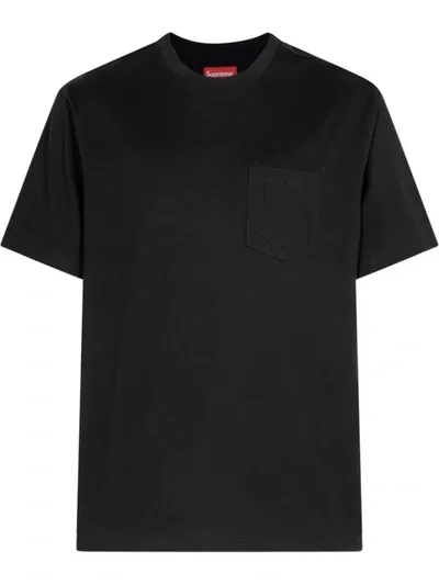 Supreme Laser Cut S Logo T-shirt In Black