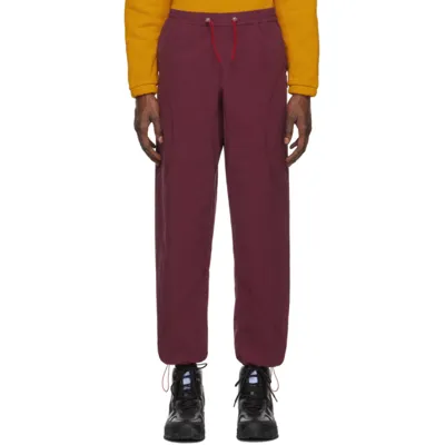 Saul Nash Burgundy Tech Coverstitch Air Lounge Pants In Bordeux