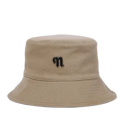 Nanushka Caran Canvas Bucket Hat In Nude