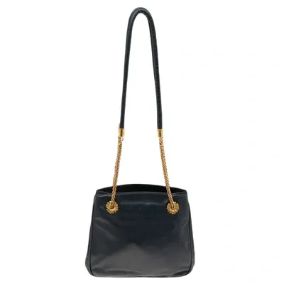 Pre-owned Escada Black Leather Chain Tote