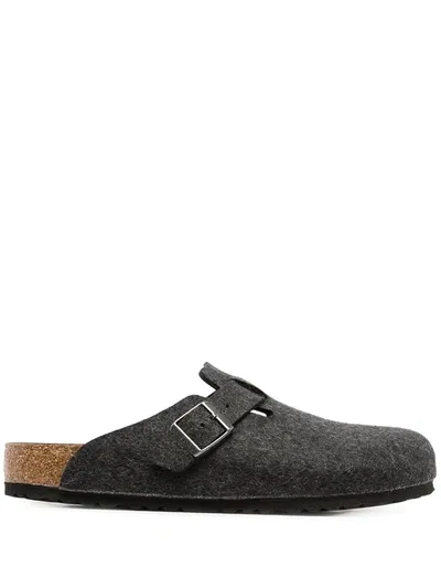 Birkenstock Boston Round-toe Slippers In Grey