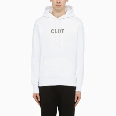 Clot Logo-print Cotton Hoodie In White