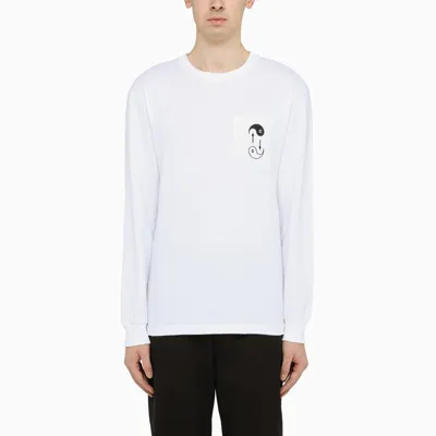 Clot White Printed Long-sleeved T-shirt