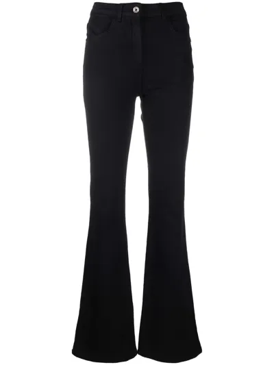 Patrizia Pepe High-rise Flared Jeans In Nero