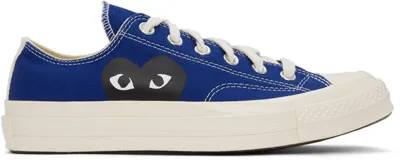 Comme Des Garçons Play Blue Converse Edition Half Heart Chuck 70 Sneakers