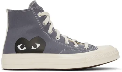 Comme Des Garçons Play Grey Converse Edition Half Heart Chuck 70 Sneakers In 1 Grey