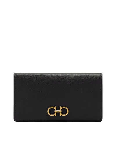 Ferragamo Black The Gancini Small Wallet