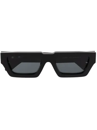 Off-white Manchester Rectangular-frame Sunglasses In Black Dark Grey