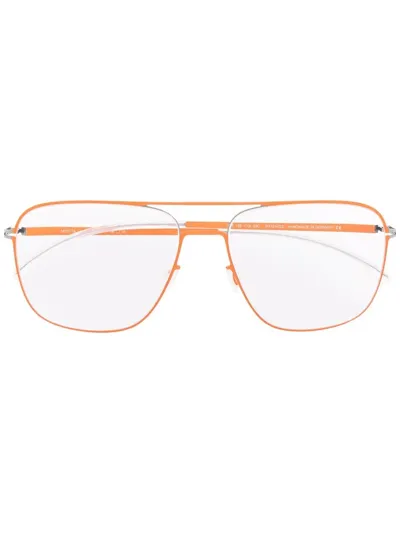 Mykita Steen Square-frame Glasses In Orange