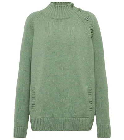 Loro Piana Lupetto Berkeley Cashmere Sweater In Mint Syrup