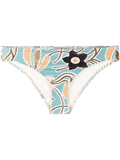 Ulla Johnson Dani Bikini Bottoms In Blue