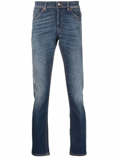 Dondup Dark-wash Slim-fit Jeans In Blue