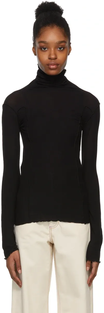 Baserange Omato Organic Cotton Turtleneck In Black