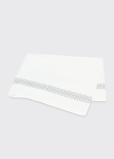 Matouk Astor Braid King Flat Sheet In Silver