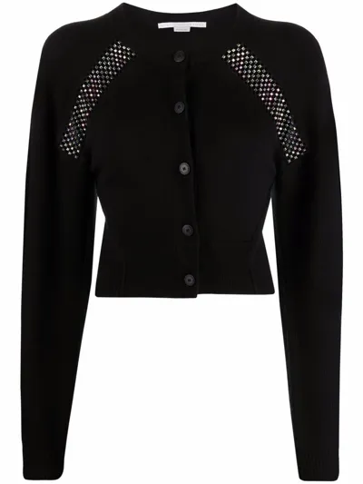 Stella Mccartney Crystal-embellished Cardigan In Black