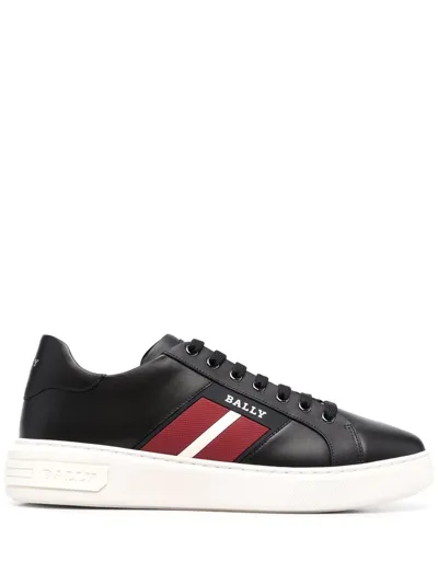 Bally Mylton Striped Low-top Sneakers In Black