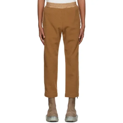 Arnar Mar Jonsson Beige Wool Fleece Lounge Pants In Camel