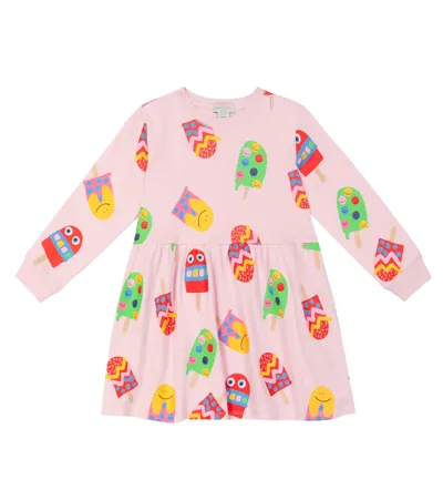 Stella Mccartney Kids' Pink Patterned Popsicle Dress In Cream