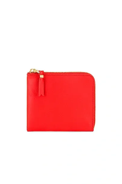 Comme Des Garçons Classic Leather Zip Wallet In Orange