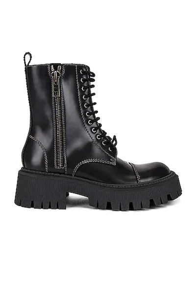 Balenciaga Tractor Bootie L20 In Black