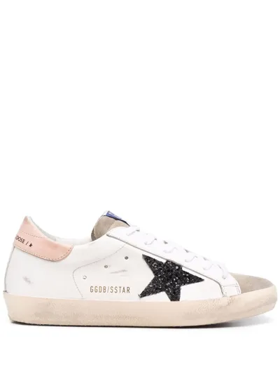 Golden Goose Star-patch Lace-up Sneakers In Weiss