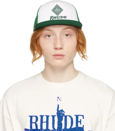 Rhude Spade Green Twill Trucker Cap