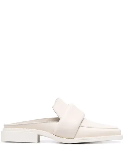 Vic Matie Square-toe Slip-on Loafers In Weiss